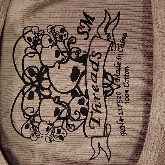 Like New Long Gray Ribbed Tank with Lace - Picture 4 of 5